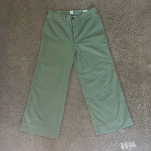 New/Never Worn Gap High Waisted/Wide Leg Sage Green Denim- Size 12